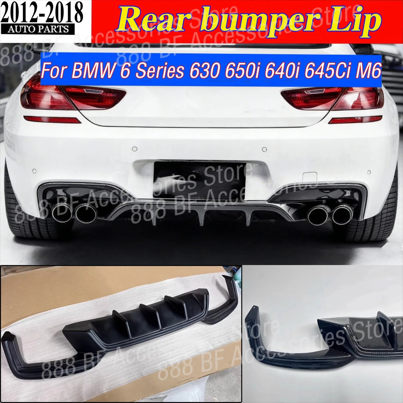 Diffuseur Arrière BMW Série 6 640i 650i M6 2012-2018