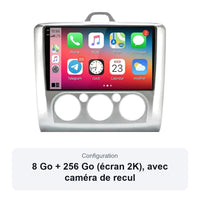 Autoradio CarPlay Ford Focus 2 2004-2011 Android Écran Tactile