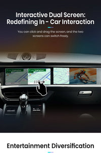Autoradio Double Écran 12,3 + 12,3 Pouces Porsche Macan 2014-2017 Android CarPlay Sans Fil GPS
