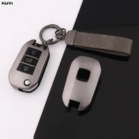 Étui de Protection Clé Peugeot 208 308 3008 5008 Citroën C3 C4 Gris Anthracite Clé à Rabat
