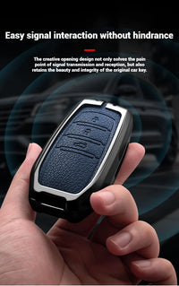Étui de Protection Clé Toyota C-HR RAV4 Corolla Prius Camry Alliage de Zinc et Cuir