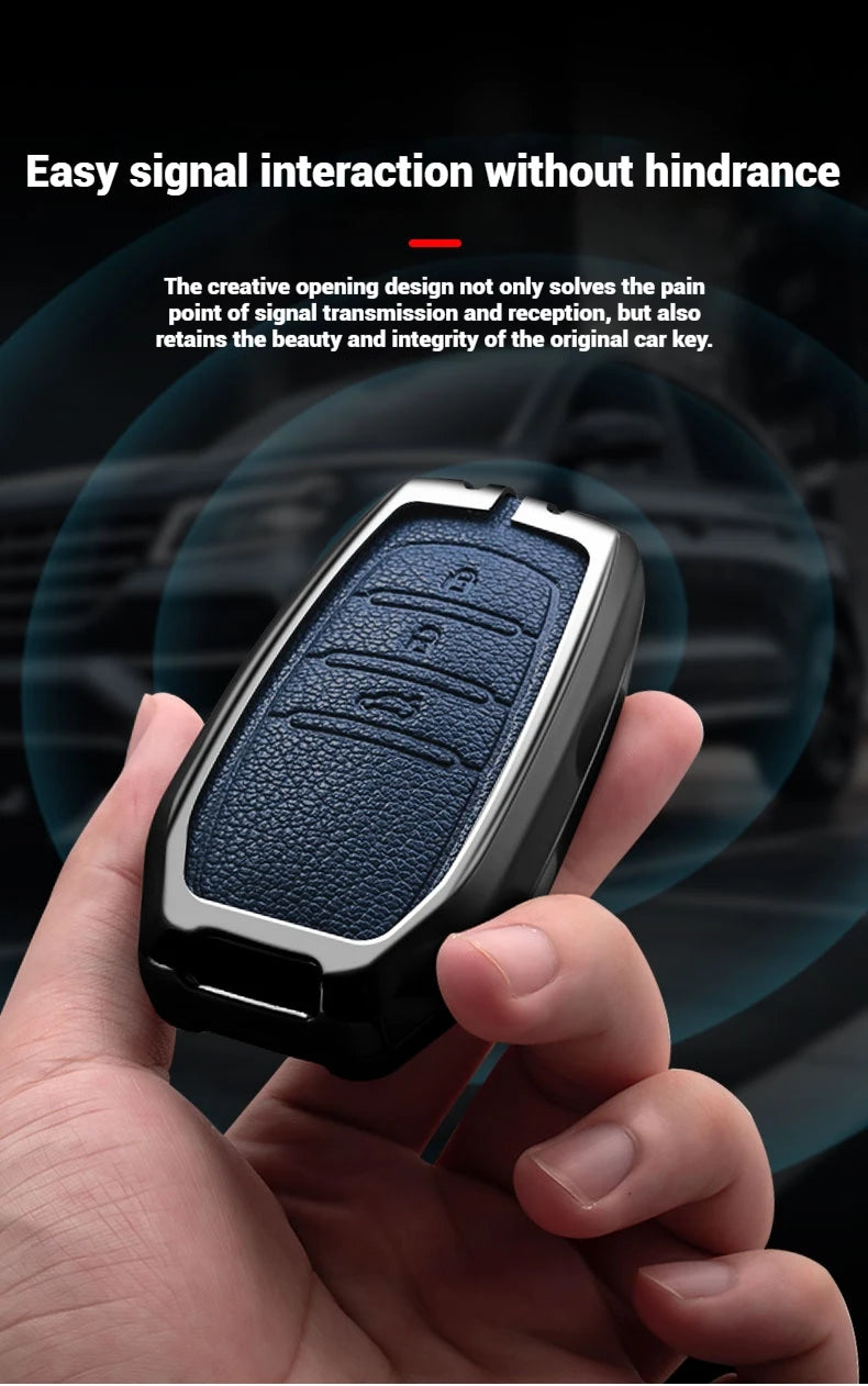 Étui de Protection Clé Toyota C-HR RAV4 Corolla Prius Camry Alliage de Zinc et Cuir