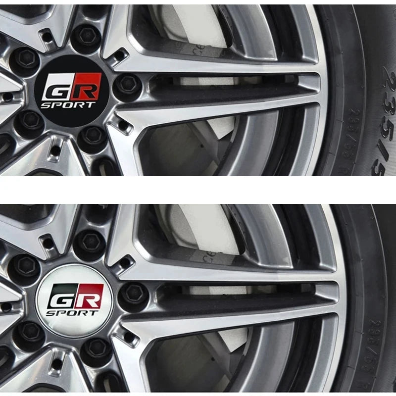 Cache-Moyeux Toyota GR Sport Corolla RAV4 Yaris 60mm 62mm — vue de profil