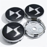 Cache-Moyeux DS DS3 DS5 60mm Noir et Argent — vue arrière