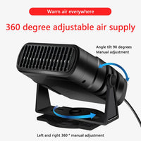 Ventilateur Chauffant Voiture 12V 24V Rotatif 360° Anti-Buée