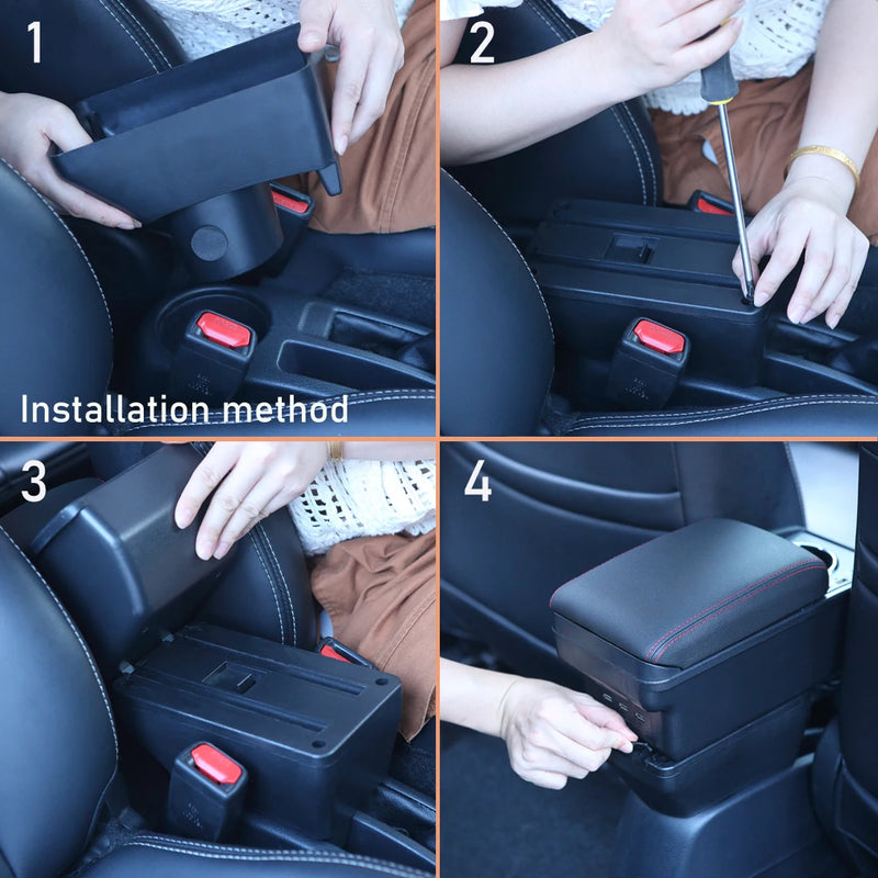 Accoudoir Central Citroën C3 C4 Charge Rapide Type-C ou 6 USB Rangement