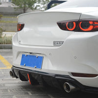 Diffuseur Arrière Mazda 3 Axela 2020-2025 Noir Brillant 3 Pièces
