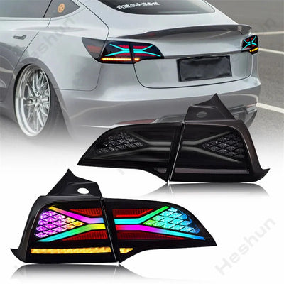 Feux Arrière LED Tesla Model 3 Model Y RGB Animation 2018-2023