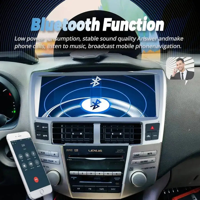 Autoradio Android 14 Écran 12,3 Pouces Lexus RX 300 330 350 400h 2004-2007 CarPlay GPS 4G