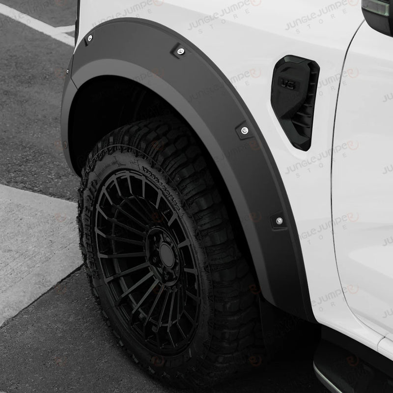 Élargisseurs d'Ailes 8 Pouces Ford Ranger T9 2022-2024 Wildtrak et Wildtrak X Style Rivets, Jeu de 4 Pièces
