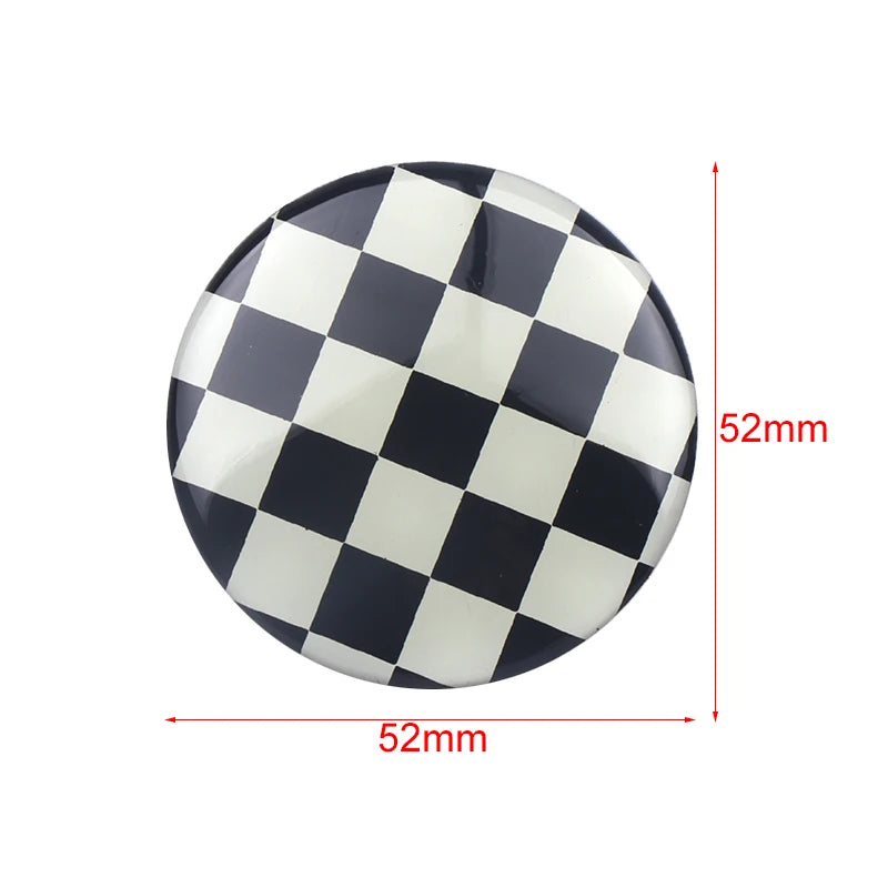 Cache-moyeux Mini Cooper JCW 52 mm autocollants 4 pièces