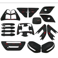 Kit de Tuning Noir Mat Toyota Hilux Revo 2015+ Extérieur en ABS Packs A B ou C