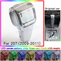 Pommeau de Vitesse Peugeot Cristal LED 7 Couleurs pour Boîte Automatique 206 207 307 308 3008 2008 RCZ