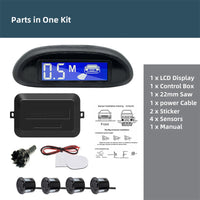 Radar de Recul Hippcron Parktronic 4 Capteurs LCD