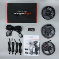 Éclairage d'ambiance LED RGBIC double rangée 6 pièces voiture
