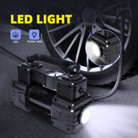 Compresseur de Pneu Voiture 12V Double Cylindre Manomètre ou Écran