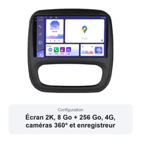 Autoradio Android CarPlay Renault Trafic 3 Opel Vivaro B 2014-2021 9 Pouces