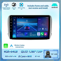 Autoradio CarPlay Peugeot 208 2008 2012-2018 Android Écran Tactile