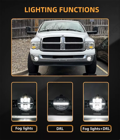Feux Antibrouillard LED Dodge Ram 1500 2500 3500 Durango (2002-2008)