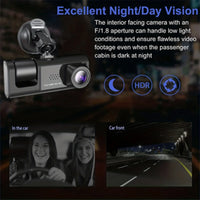 Dashcam 3 Kameras 1080P 2 Zoll IPS-Bildschirm
