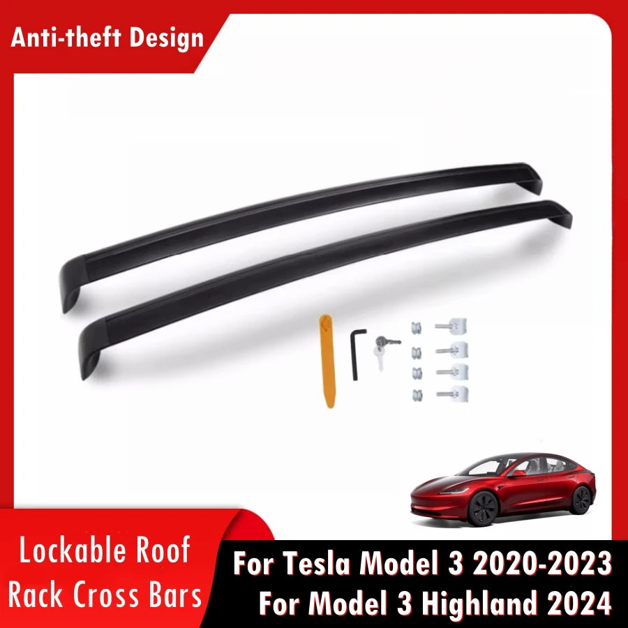 Barres de Toit Tesla Model 3 Highland Verrouillables