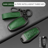 Étui de Protection Clé Peugeot 208 308 3008 Citroën C3 C5 Aircross DS Alliage de Zinc et Cuir
