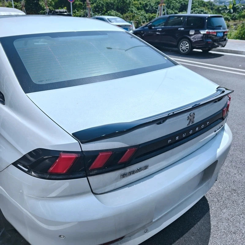 Becquet Peugeot 508 et 508L 2019-2025, Lèvre de Coffre ABS Noir, Blanc, Rouge, Aspect Carbone ou à Peindre