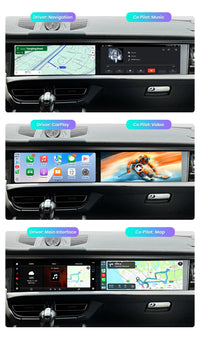 Autoradio Double Écran 12,3 + 12,3 Pouces Porsche Macan 2014-2017 Android CarPlay Sans Fil GPS