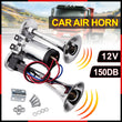 Klaxon à Air Double Trompette Compresseur 12V Universel