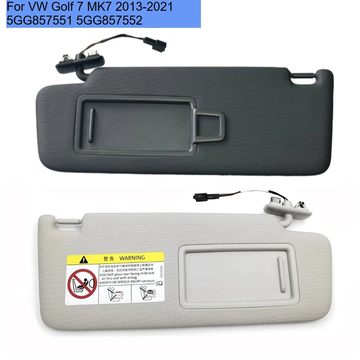 Pare-Soleil VW Golf 7 MK7 2013-2021 avec Miroir