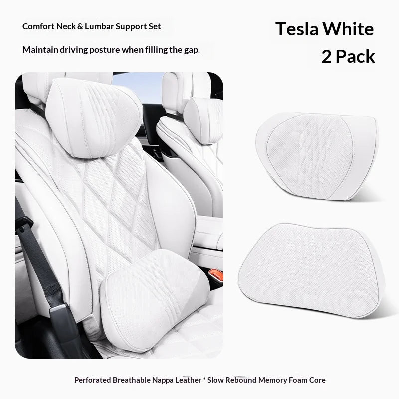 Coussin de Nuque et Soutien Lombaire Voiture Universel — exemple de montage