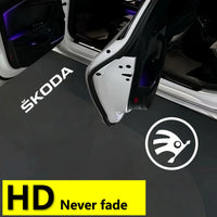 Projecteur Porte Skoda Octavia, Superb, Fabia, Kodiaq, Karoq, Yeti, 2004-2024, Lumière de Bienvenue, Lot de 2