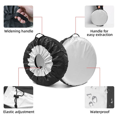 Housse de Protection Pneu de Secours Voiture SUV Oxford