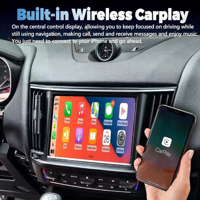 Autoradio Android 14 Maserati Levante 2017-2024 Écran 10,26 pouces CarPlay GPS Bluetooth