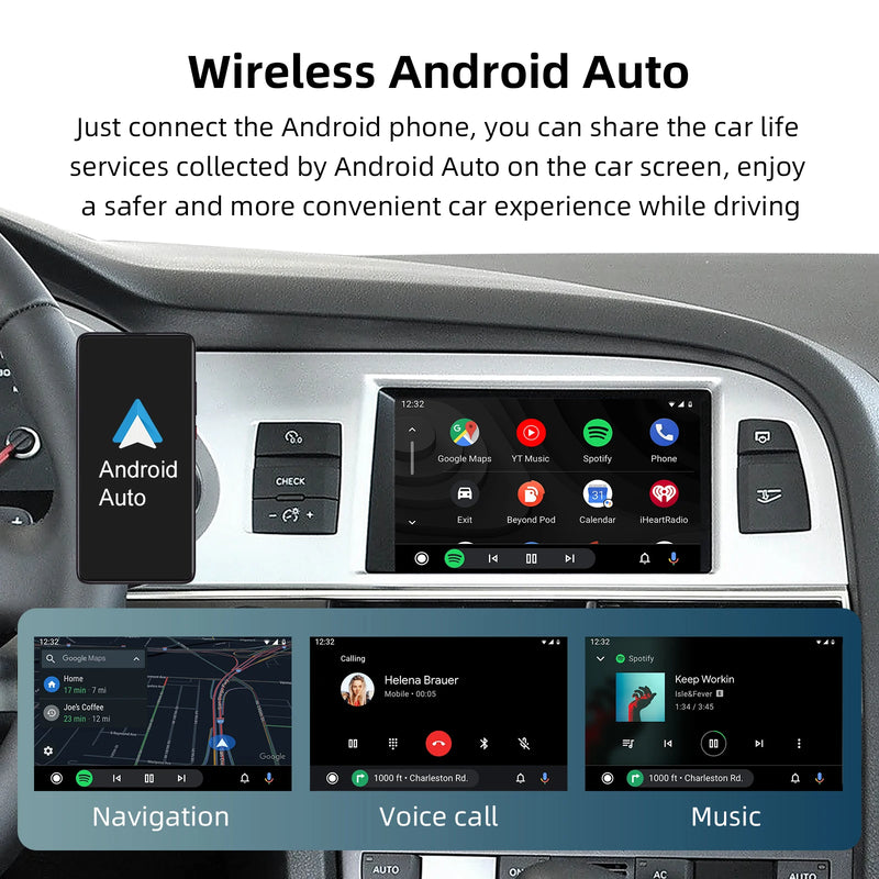 Autoradio Audi A6 Q7 CarPlay Android Auto — vue de profil