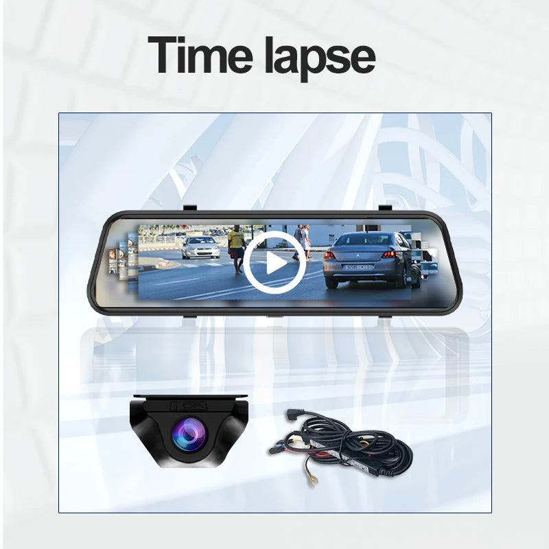 Dashcam A54 10 Pouces 4K CarPlay Sans Fil