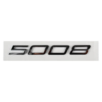 Logo Peugeot 2008, 3008, 4008 et 5008 en ABS 3D, Emblème Chiffres de Coffre 2023-2025, Noir Brillant, Gris Foncé ou Chrome
