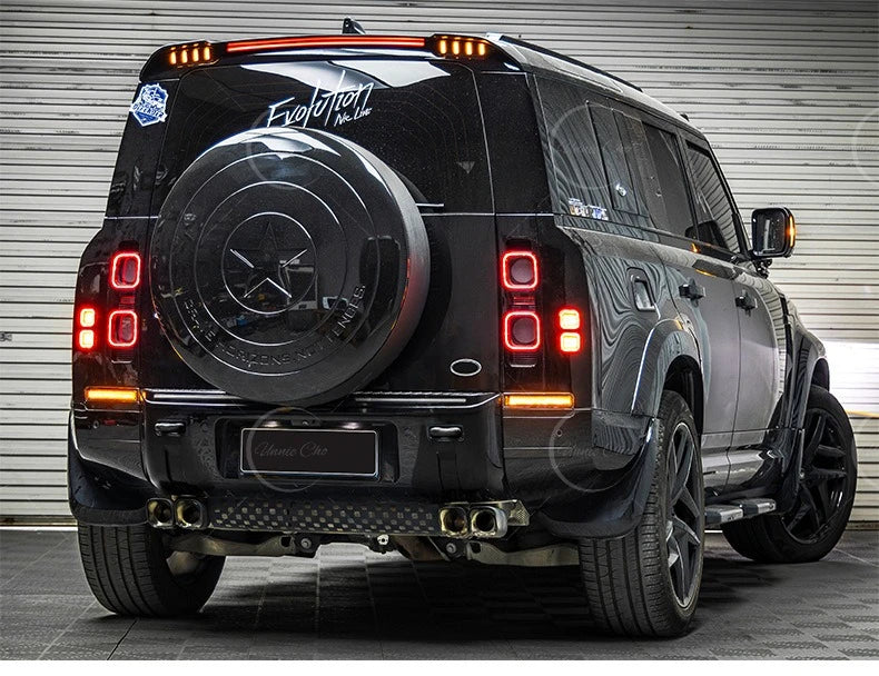 Feux Arrière LED Land Rover Defender 90 110 130 2020-2026 : Stop, Recul et Clignotant Séquentiel, Paire