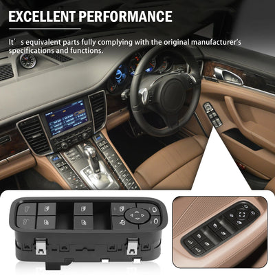 Bouton Lève-Vitre Conducteur Porsche Panamera Cayenne 2017-2021