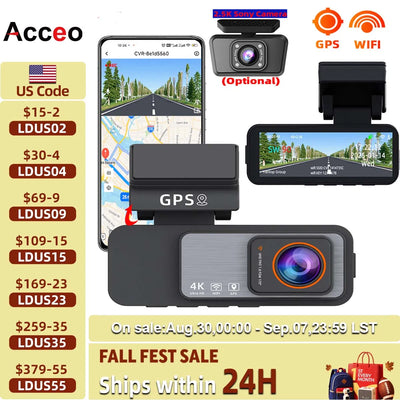 Dashcam ACCEO B60P 4K UHD Double Objectif Sony