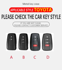 Étui de Protection Clé Toyota C-HR RAV4 Corolla Prius Camry Alliage de Zinc et Cuir