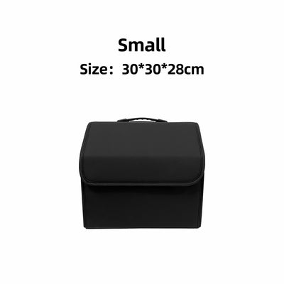 Boîte de Rangement de Coffre Voiture Cuir PU Pliable