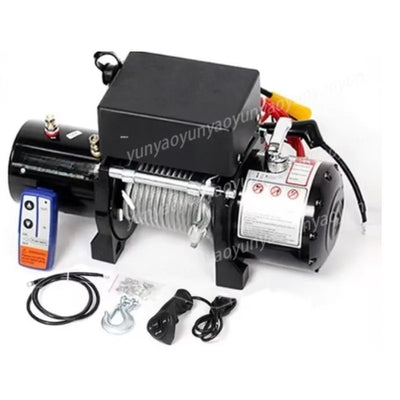 Treuil Électrique 3000 lbs 12V Poulie de Mouflage