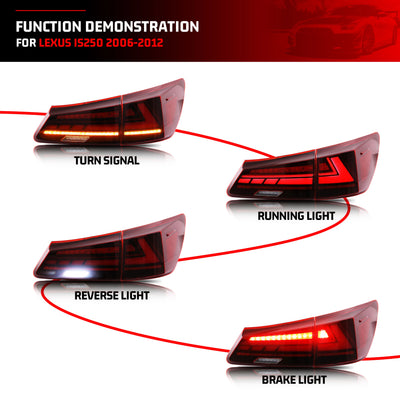 Feux Arrière LED Lexus IS250 IS350 ISF 2006-2013
