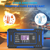 Chargeur de Batterie Voiture 12V 6A Intelligent à Impulsions