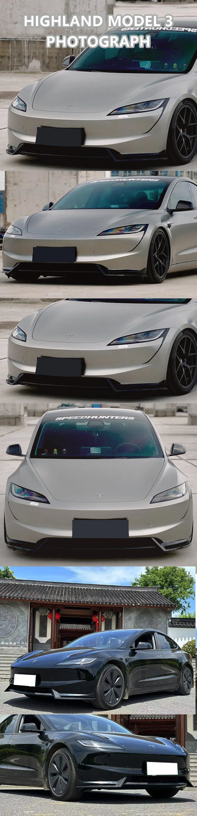 Lame Avant Tesla Model 3 Model Y 2016-2024 Look Carbone