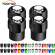 Bouchons de Valve Universels Tête de Mort Bicolores Aluminium