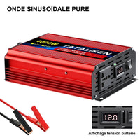 Convertisseur 12V 220V Voiture Pur Sinus 1000 à 6000 W Onduleur 12 V 24 V