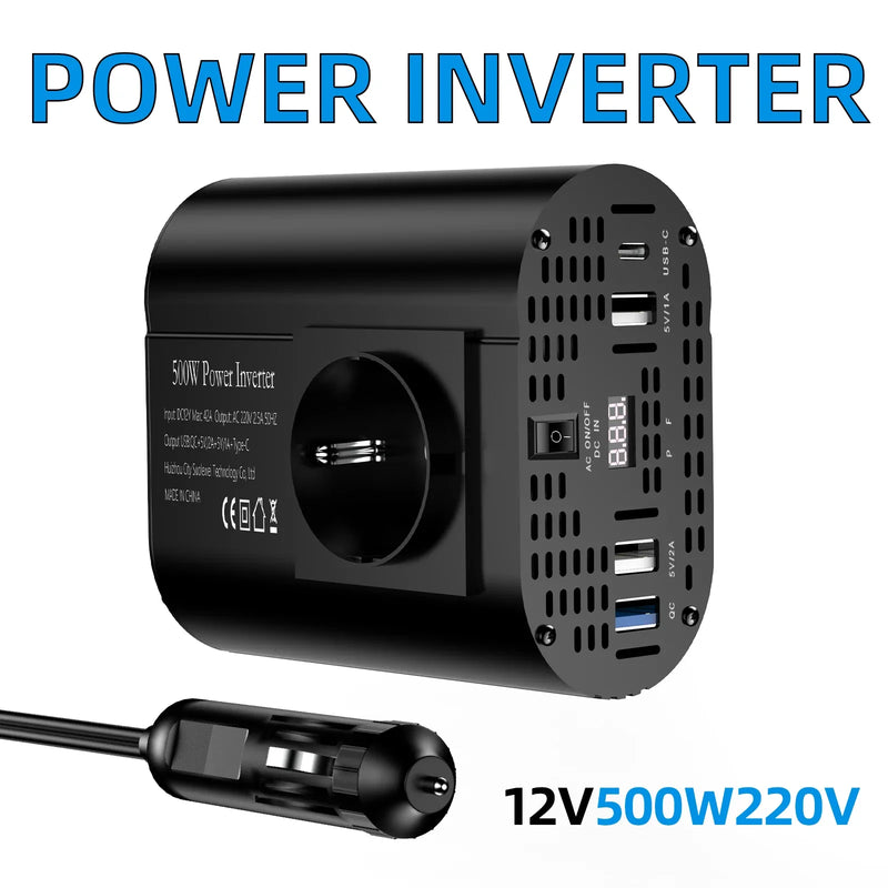 Convertisseur 12V 220V Voiture Allume-Cigare 400 W 500 W USB