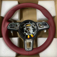 Lederlenkrad für Porsche 911 GT3 Carrera Turbo 718 Macan Cayenne Panamera 970 971 991 95B 958 982 981 9YA 997 987
